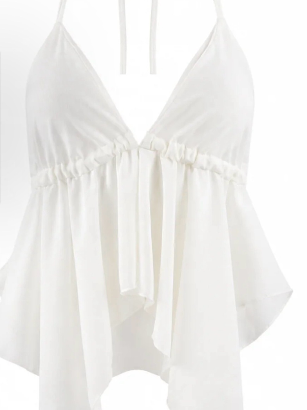VENUS White Halter Bikini Top